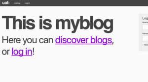 Myblog Log in Page