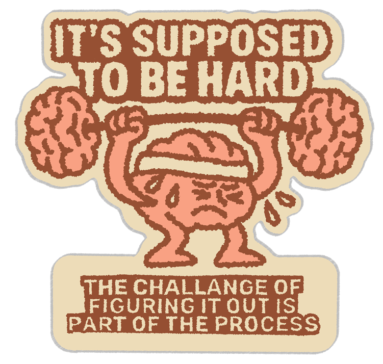 A cartoon brain weight lifting 